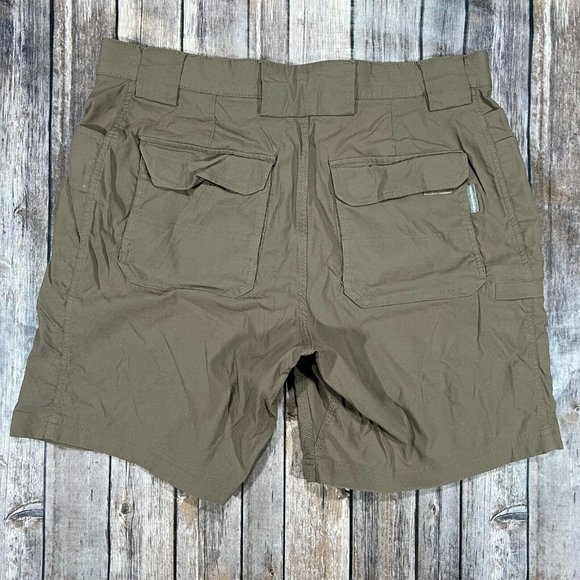Duluth Flex Dry on the Fly Cargo Stretch Shorts 36x9 Mens Brown Utility 46206 - Picture 2 of 9